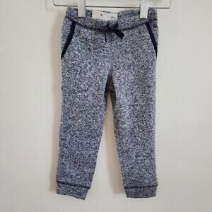 new janie and jack fleece lined heather blue toddler joggers size 3